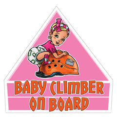 Car sticker 'Baby climber on board'