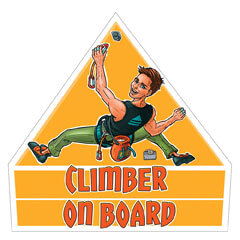 Car sticker 'Climber on board'